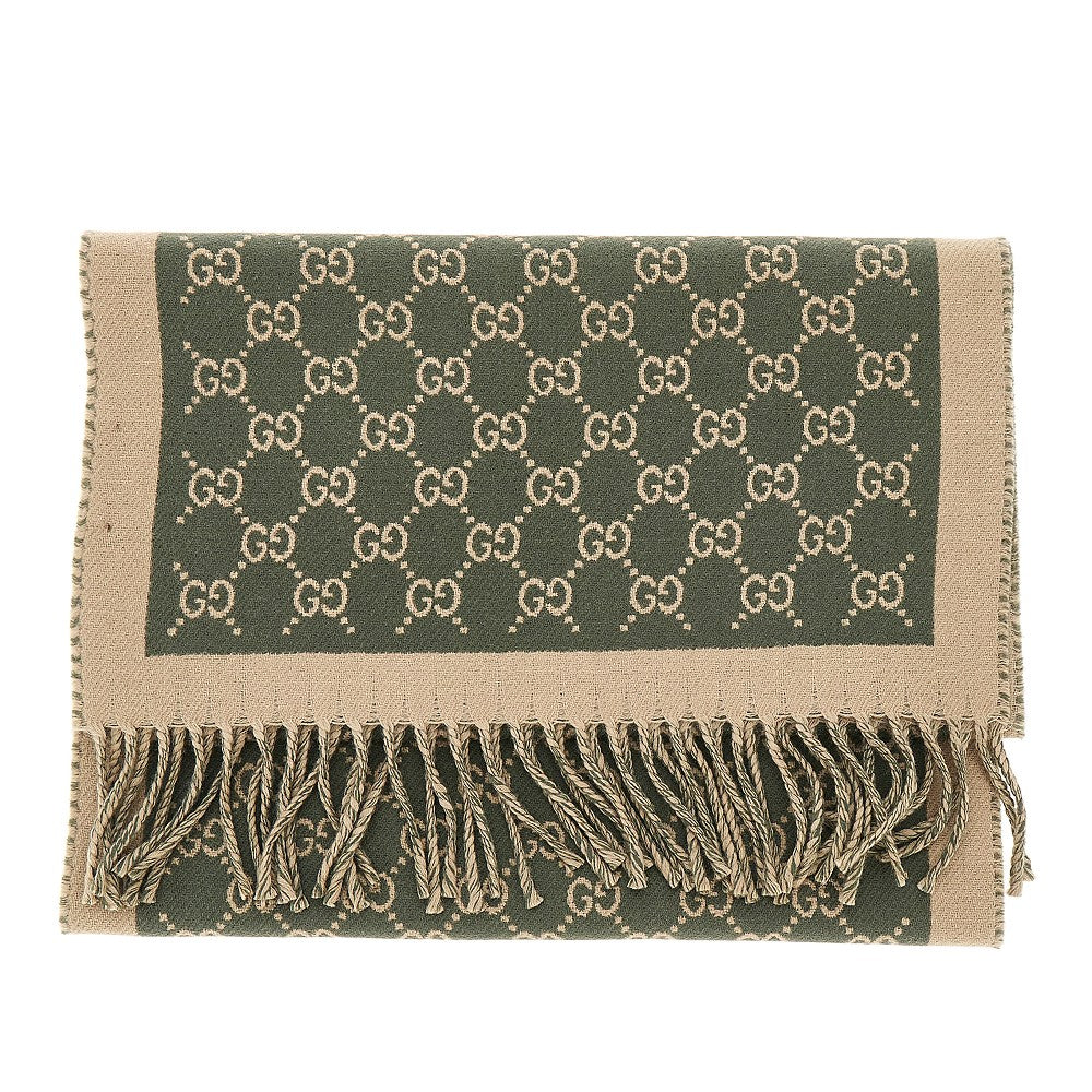 Wool scarf with Interlocking GG motif