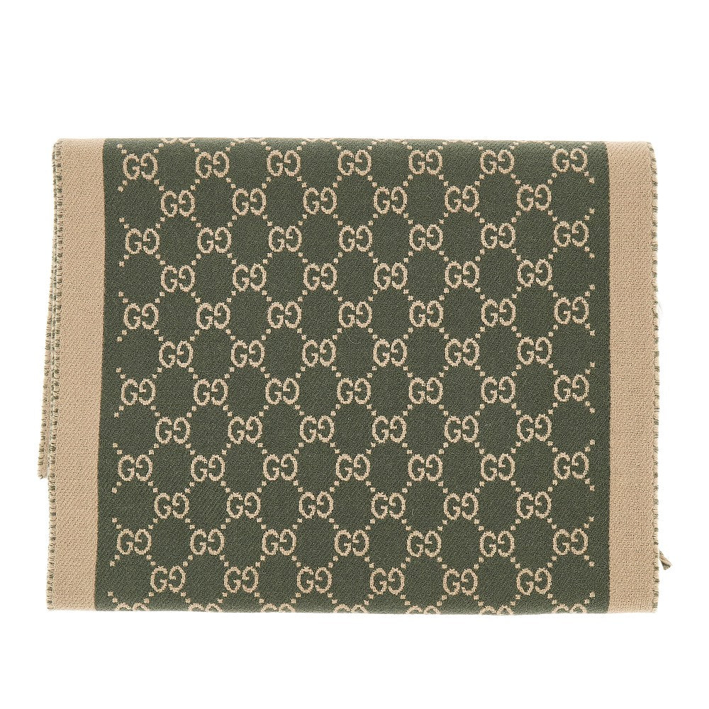 Wool scarf with Interlocking GG motif