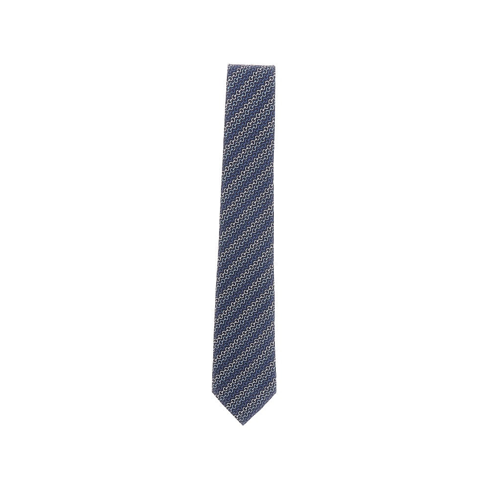 Silk tie with Horsebit motif