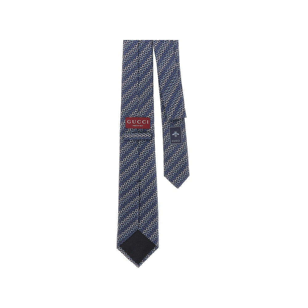 Silk tie with Horsebit motif