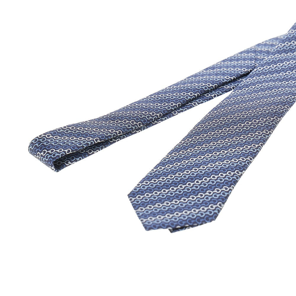 Silk tie with Horsebit motif