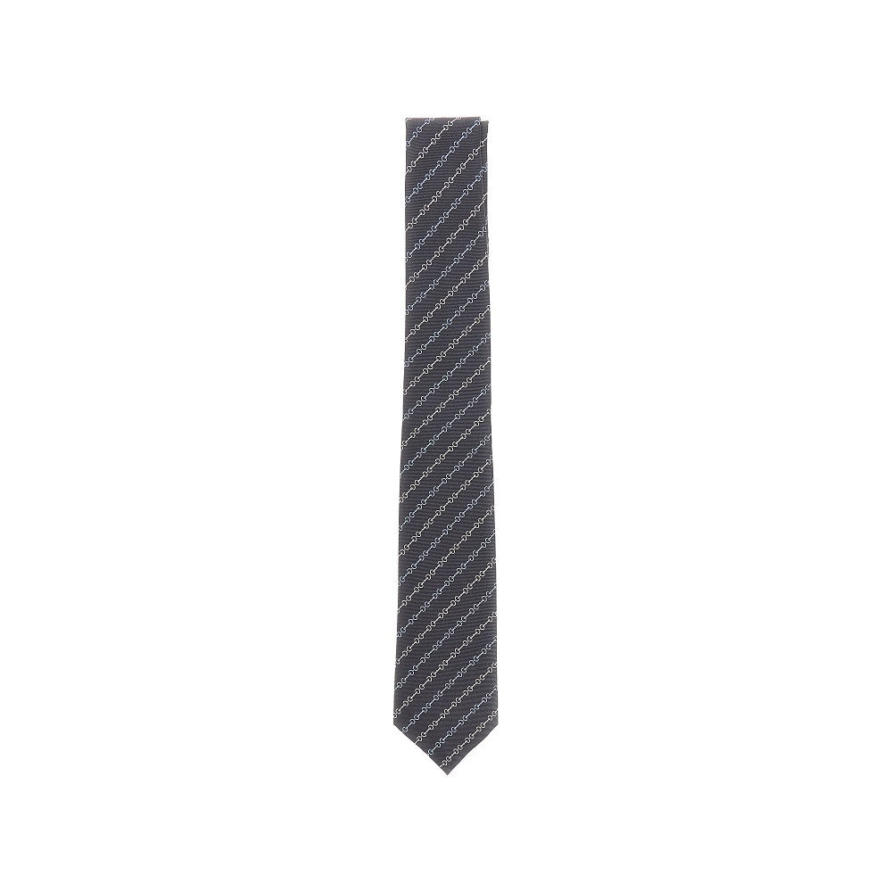 Silk tie with Horsebit motif