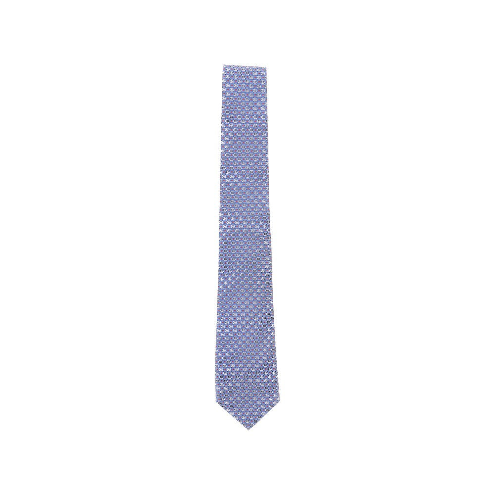 Silk tie with Double G motif