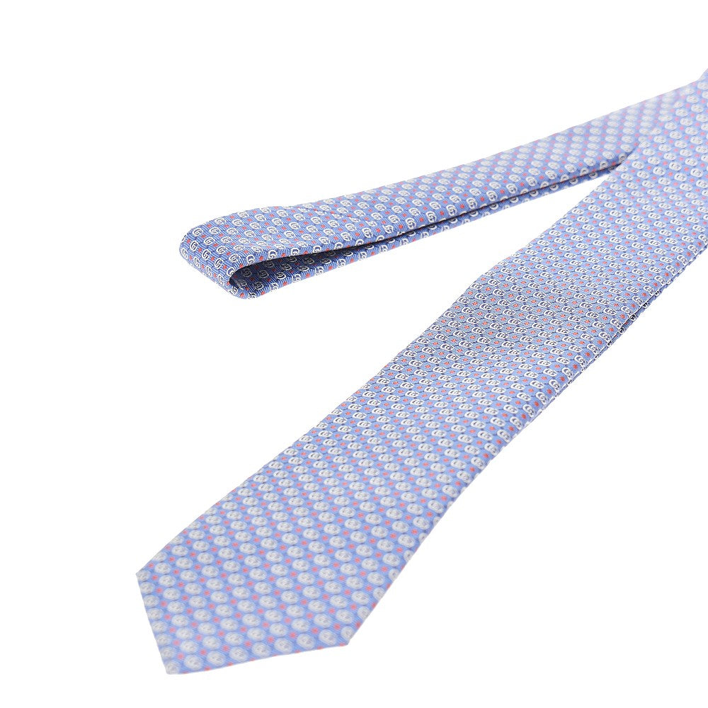 Silk tie with Double G motif