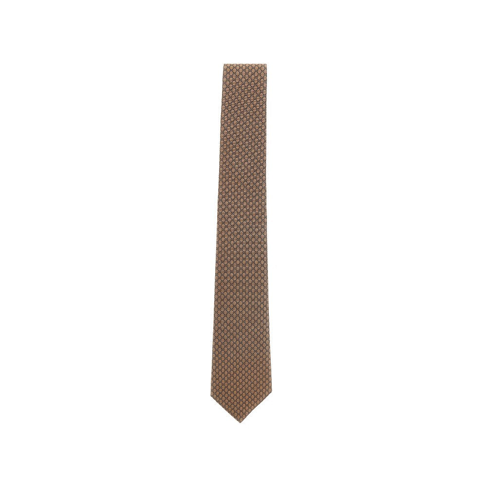 Silk tie with Interlocking GG motif