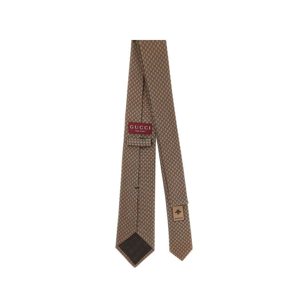Silk tie with Interlocking GG motif