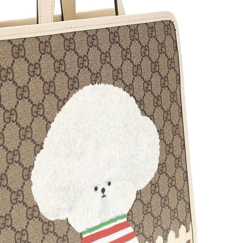 GG Supreme bag with dog print