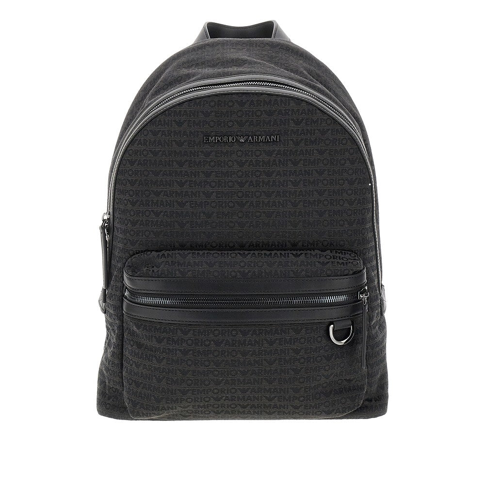 Zaino in tessuto jacquard logato