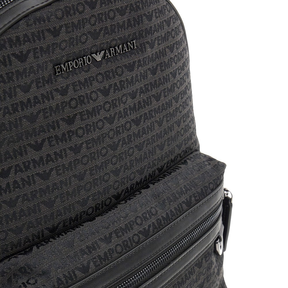 Zaino in tessuto jacquard logato