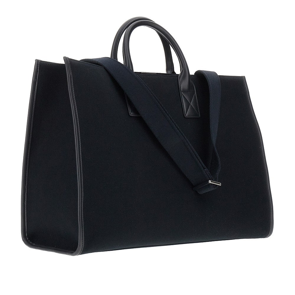 Logo embroidery canvas tote bag