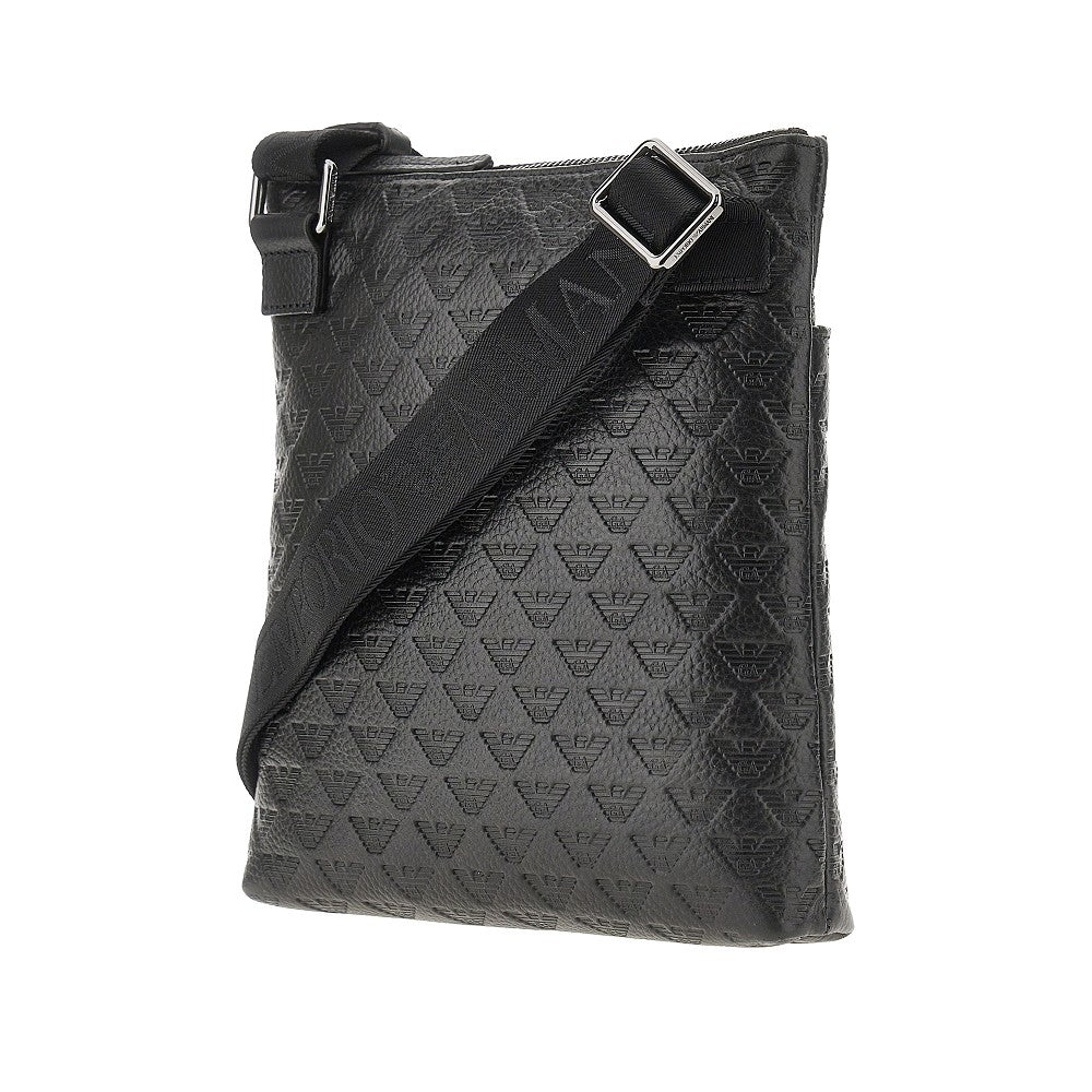 Eagle embossed leather crossbody bag