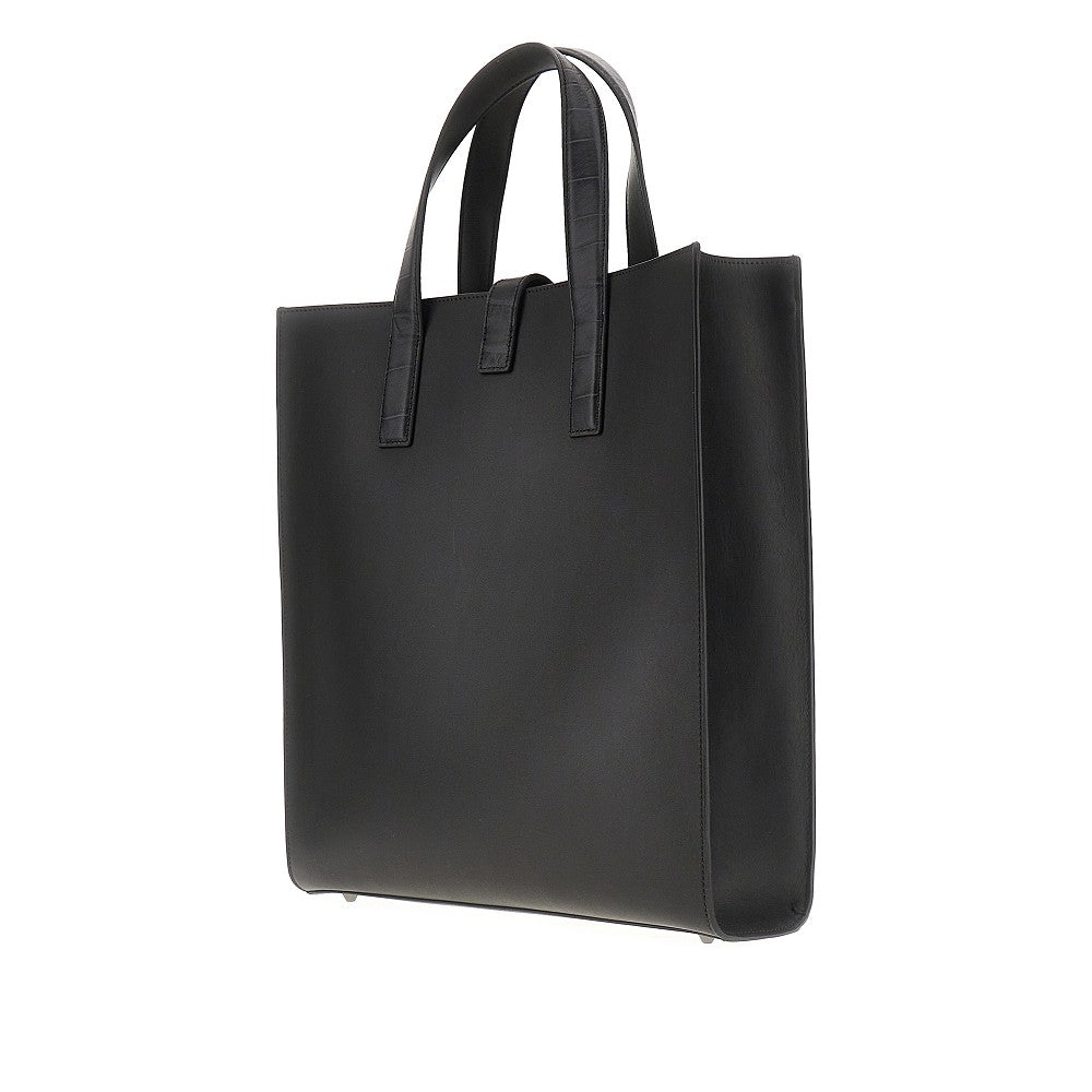 Smooth leather shopping bag