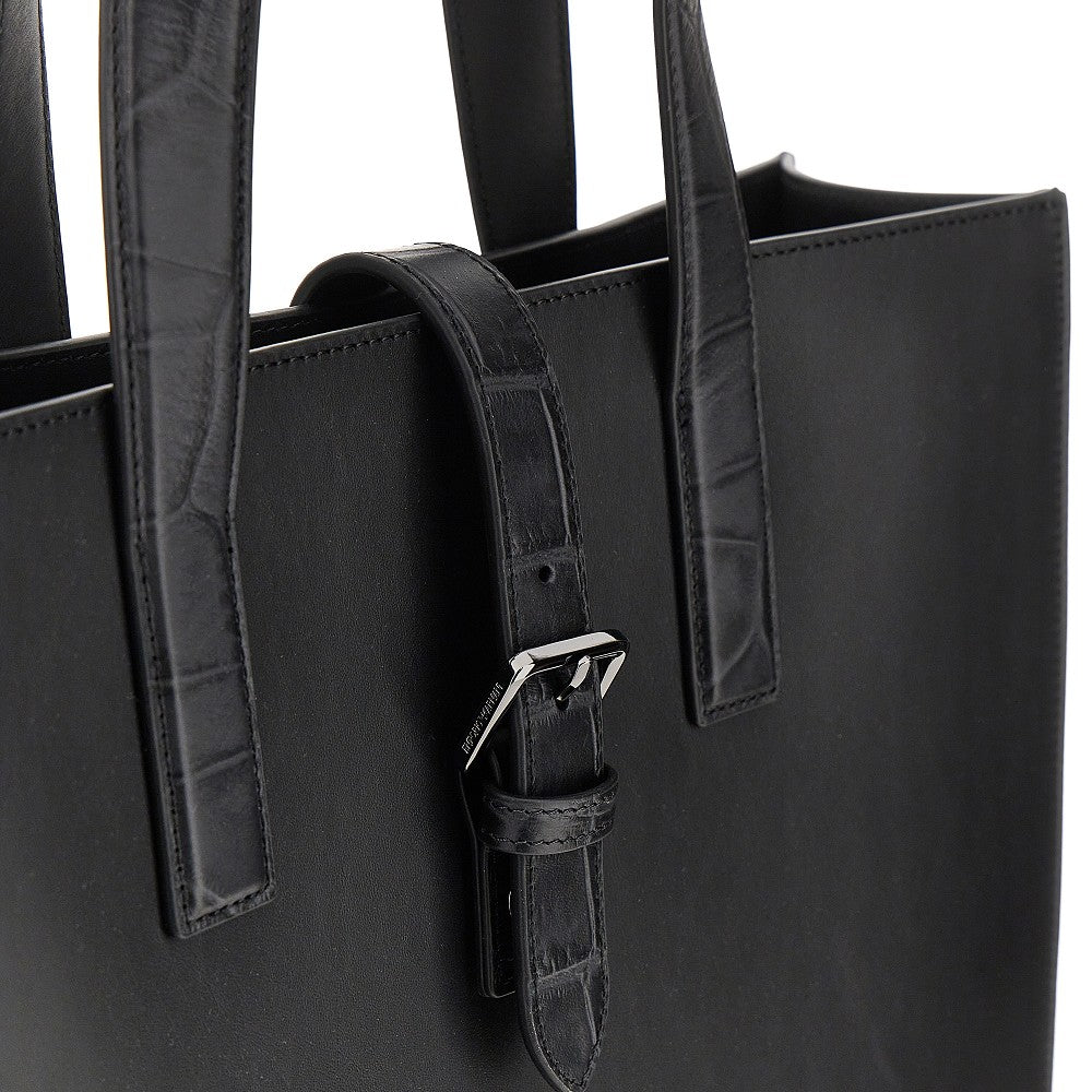 Smooth leather shopping bag