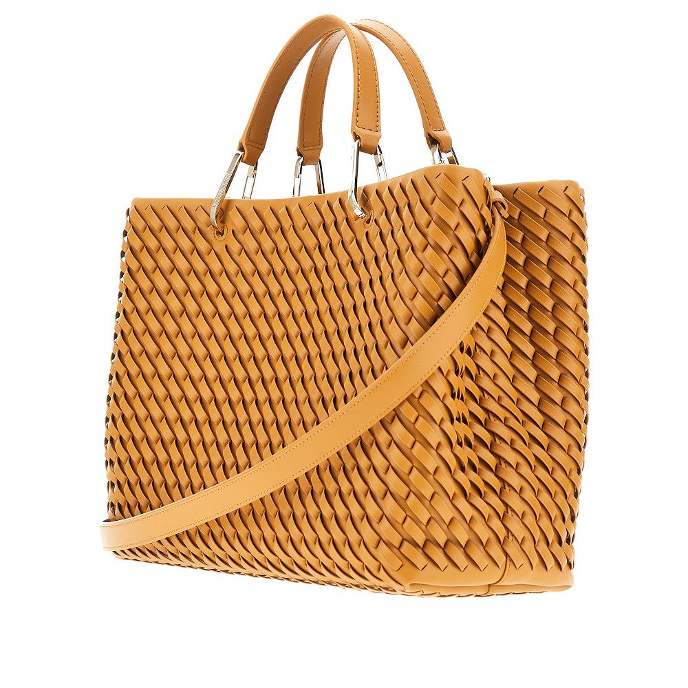 Woven leather medium MyEA Bag