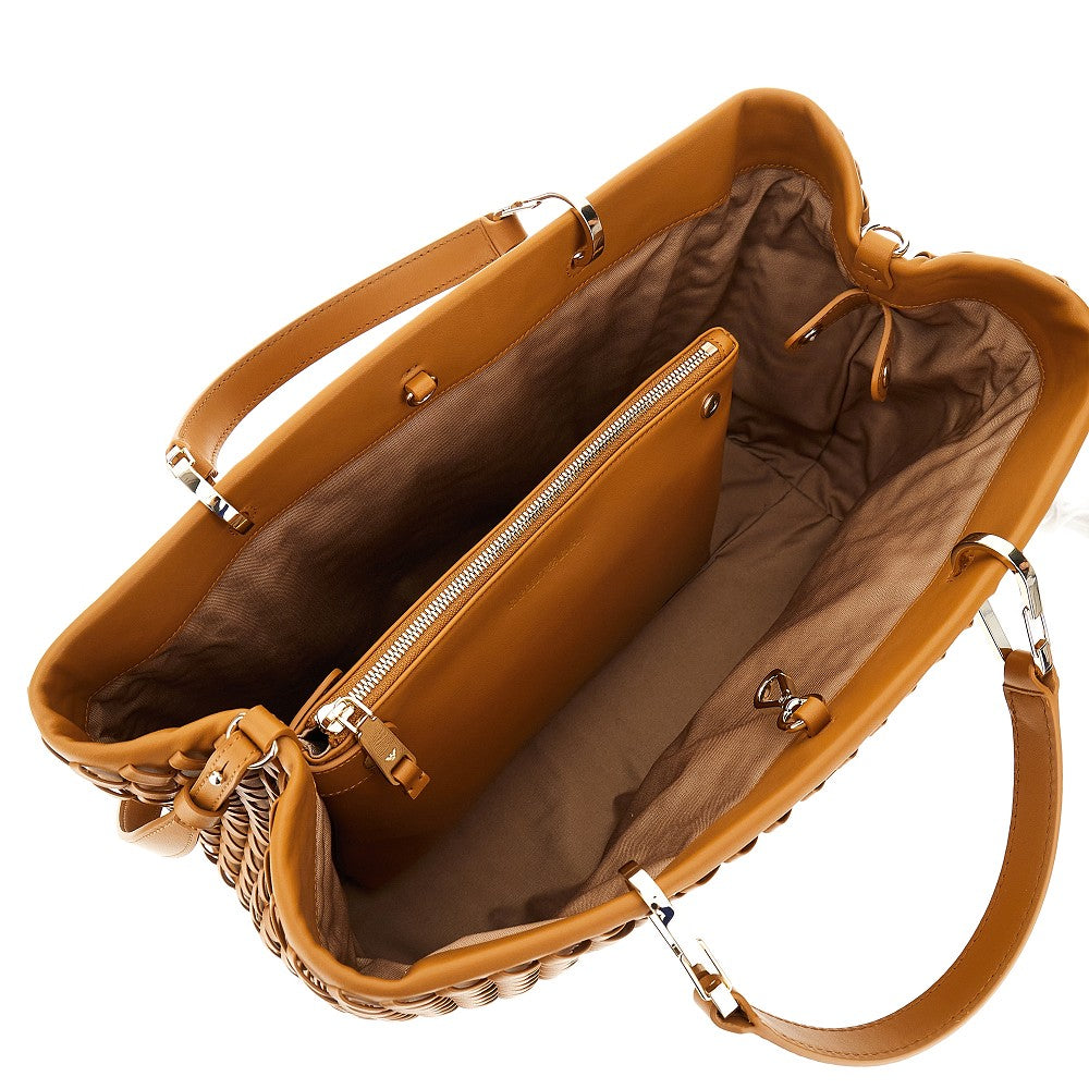 Woven leather medium MyEA Bag