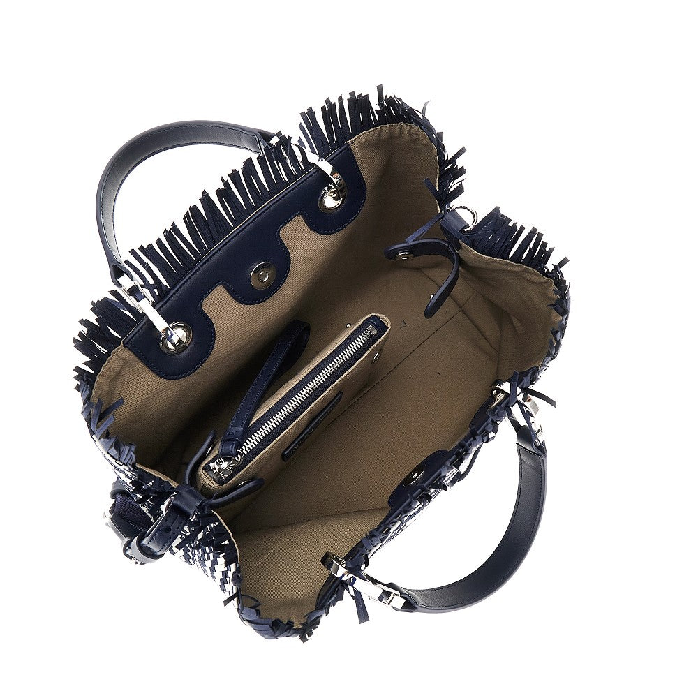Woven leather small MyEA Bag
