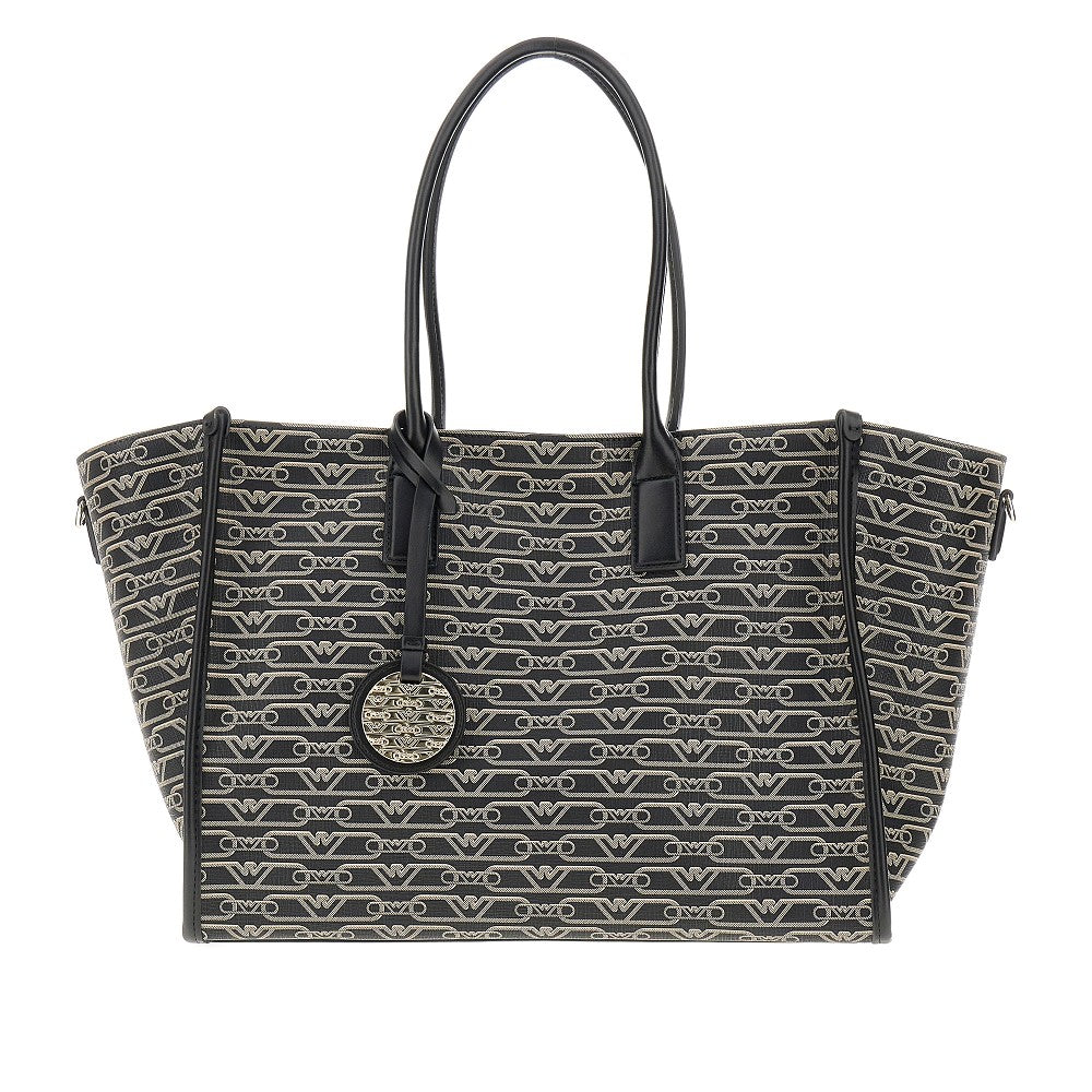 Eagle print coated fabric medium shopping bag