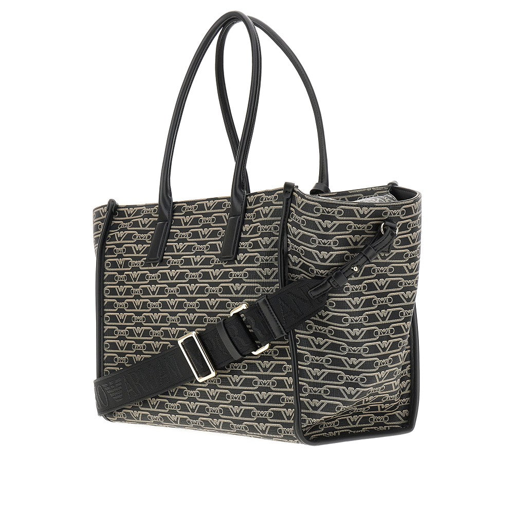 Eagle print coated fabric medium shopping bag