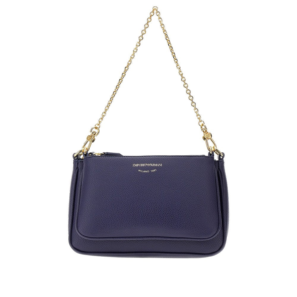 Deer-print faux leather double mini bag