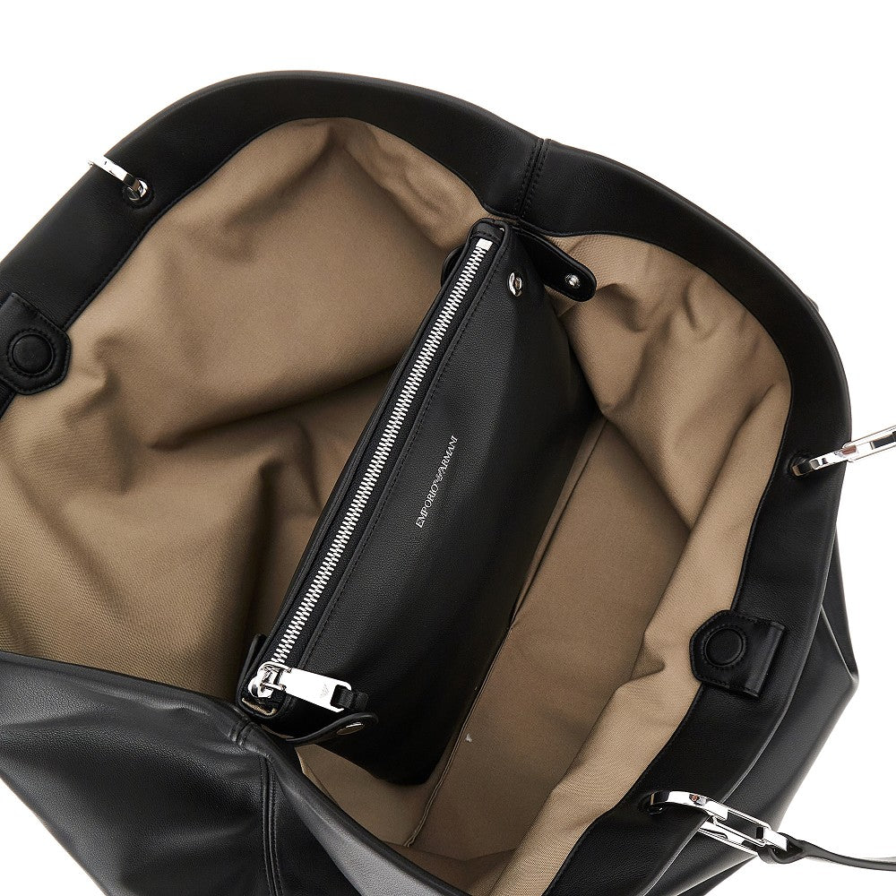 Nappa leather large 'MyEA' shopping bag