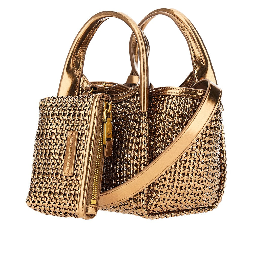 Metallic faux leather small bag