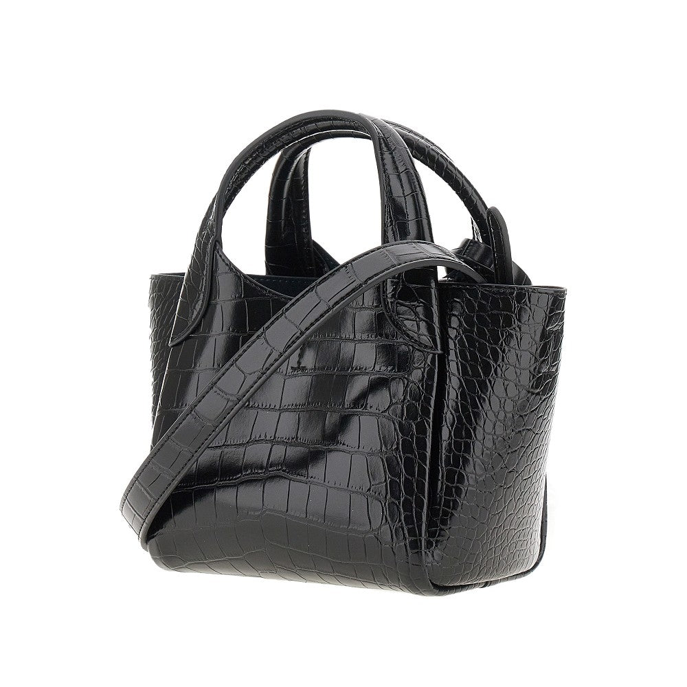 Faux leather small bag with Cocco print