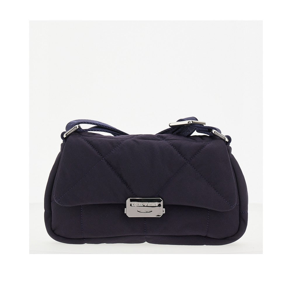 Quilted nylon medium baguette bag