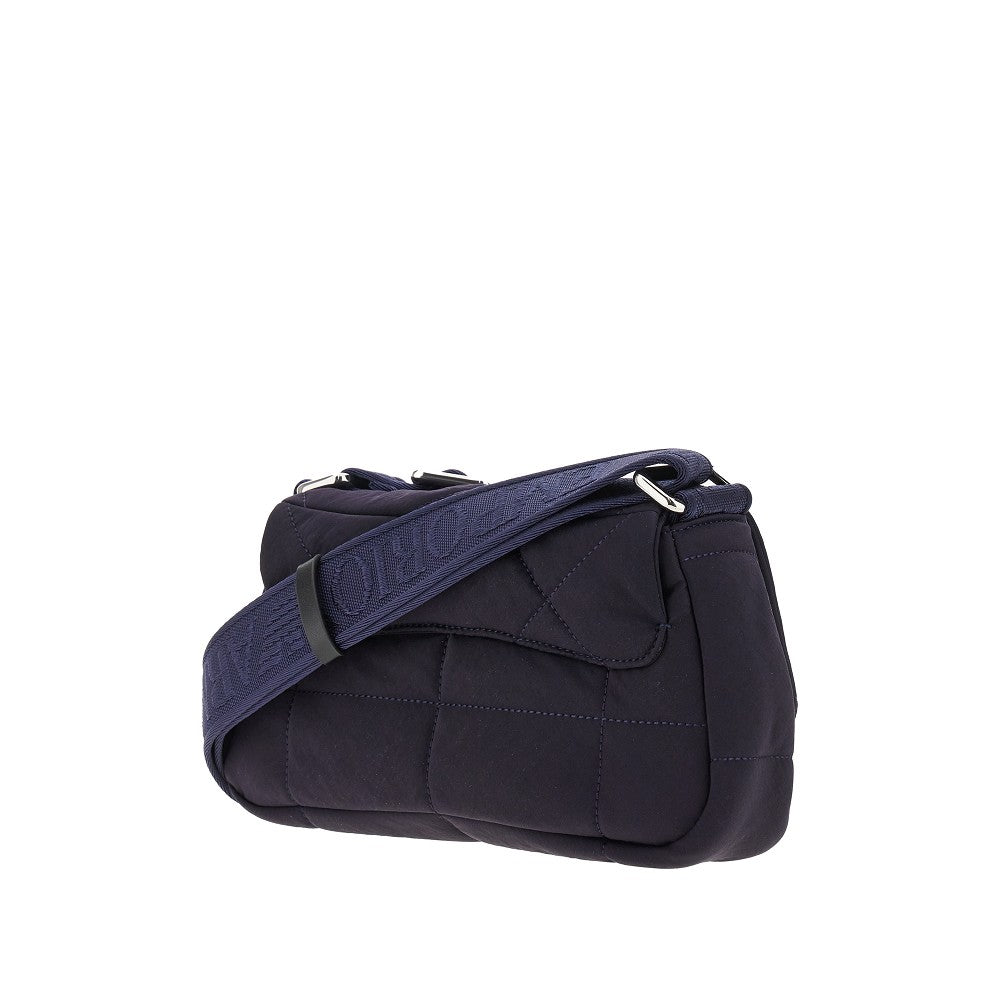 Quilted nylon medium baguette bag