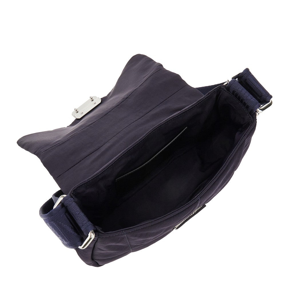 Quilted nylon medium baguette bag