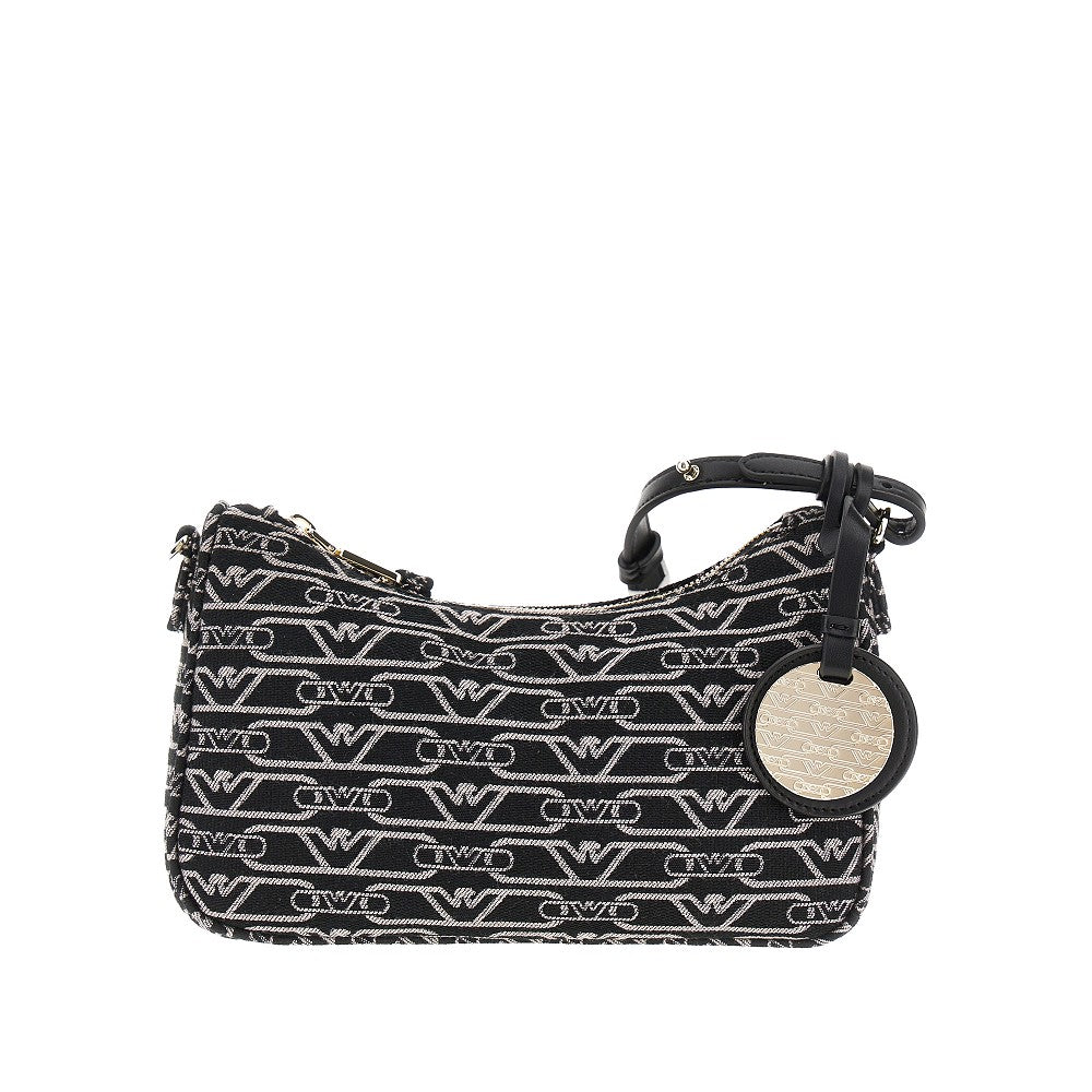 Borsa in tela con logo in jacquard