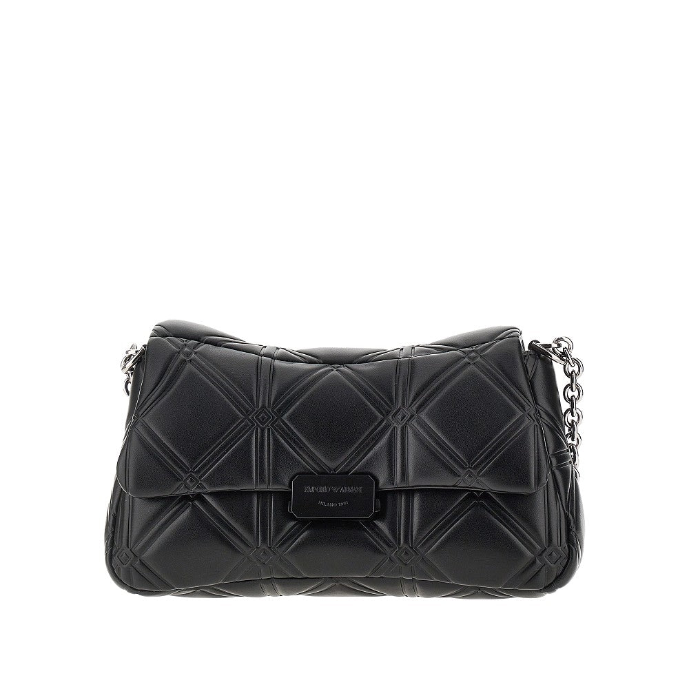 Faux nappa leather medium crossbody bag