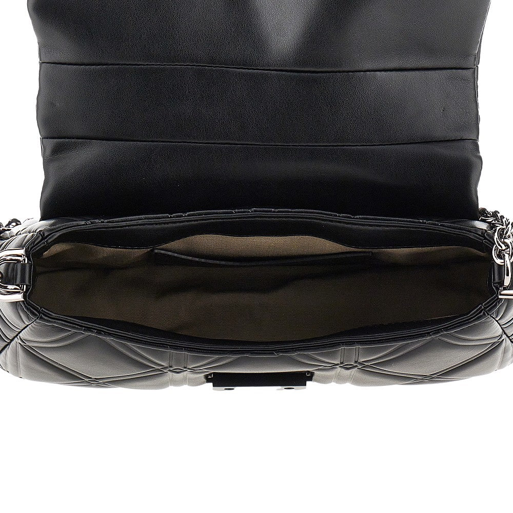Faux nappa leather medium crossbody bag
