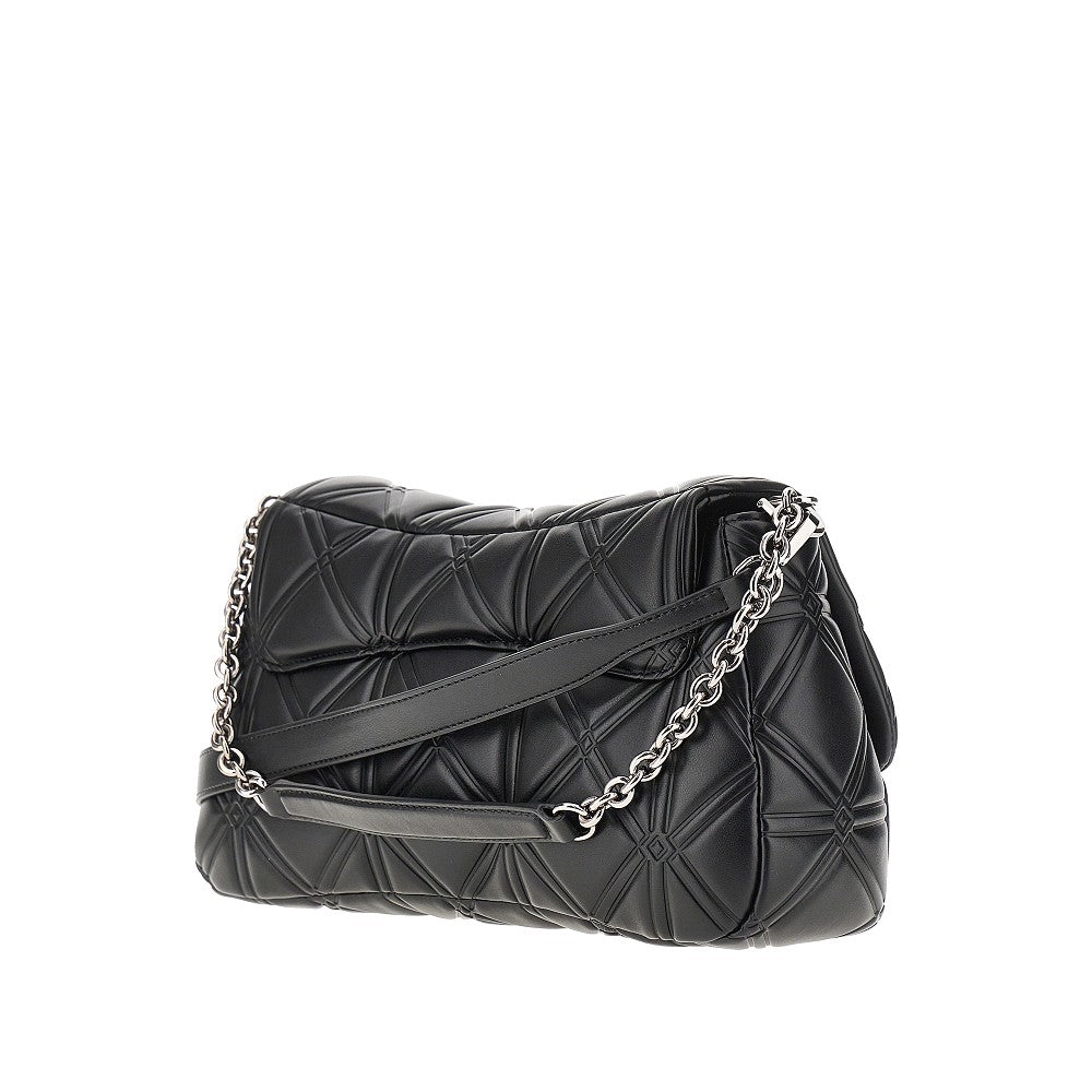Faux nappa leather large crossbody bag