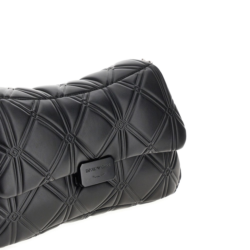Faux nappa leather large crossbody bag