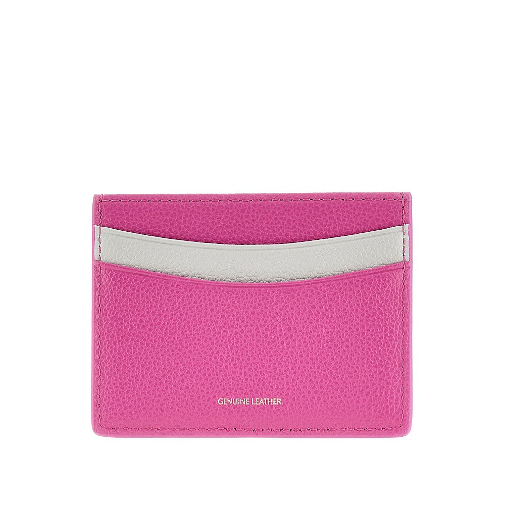 Grained leather cardholder