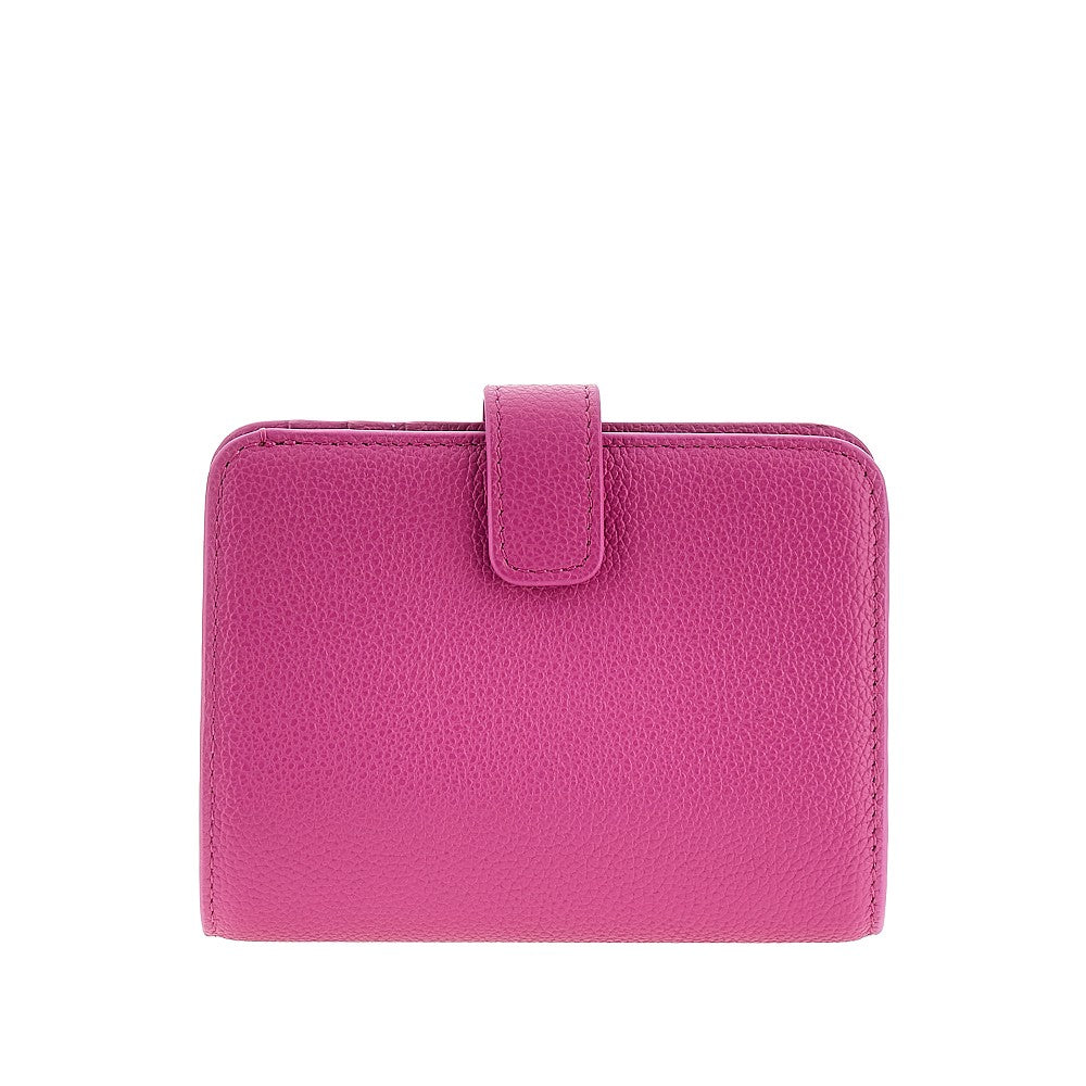 Grained leather bi-fold wallet