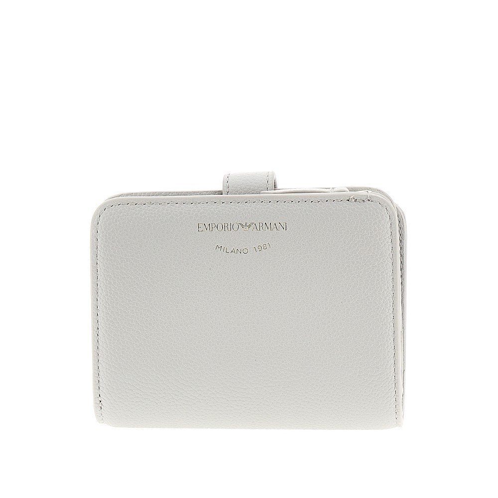 Grained leather bi-fold wallet