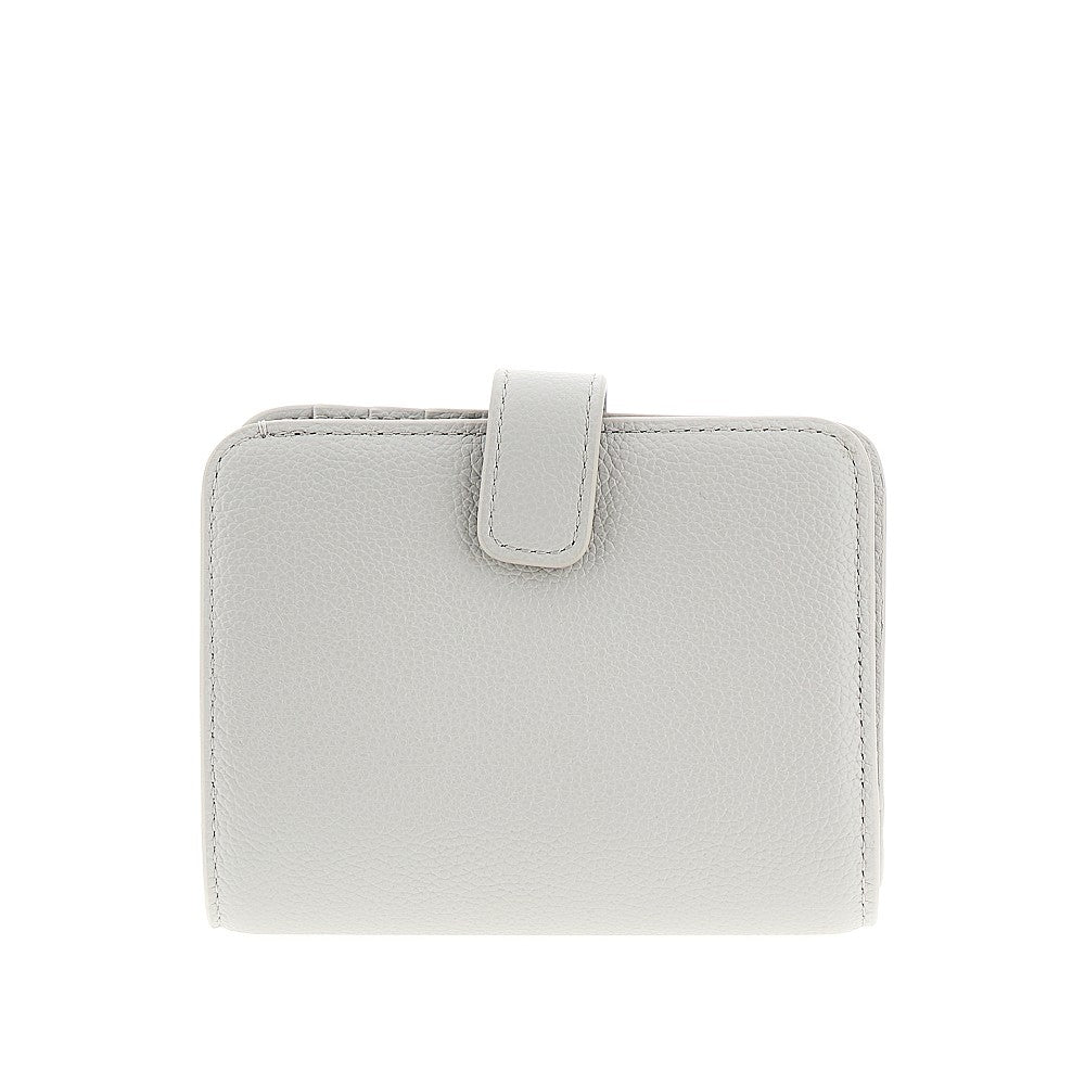 Grained leather bi-fold wallet