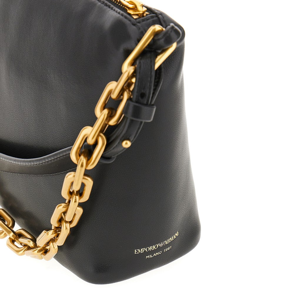 Borsa hobo piccola in nappa con catena