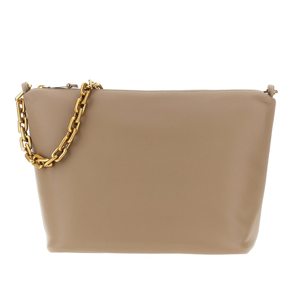 Nappa leather medium hobo bag with chain