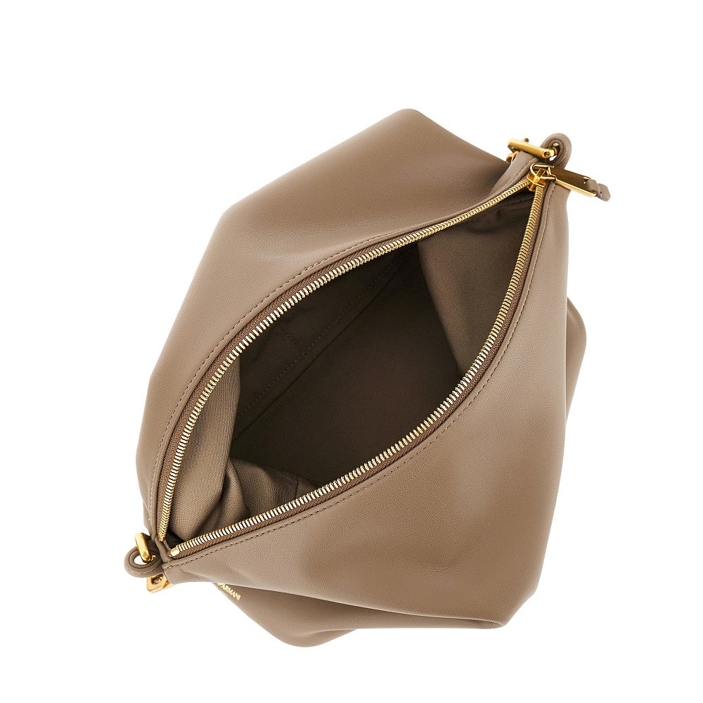 Nappa leather medium hobo bag with chain