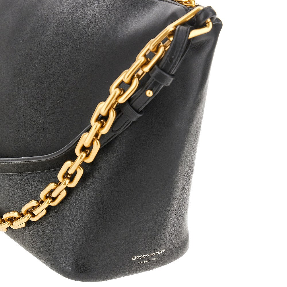 Borsa hobo media in nappa con catena