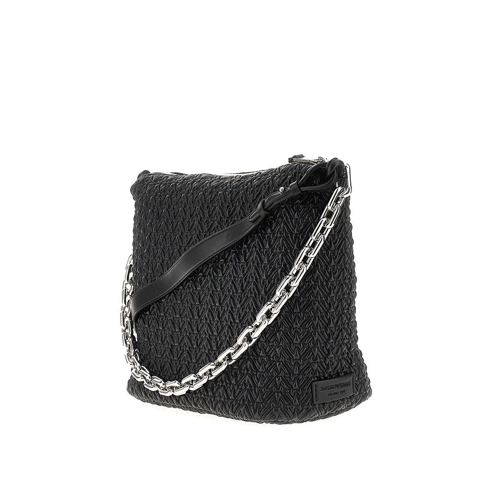 Faux nappa leather medium hobo bag