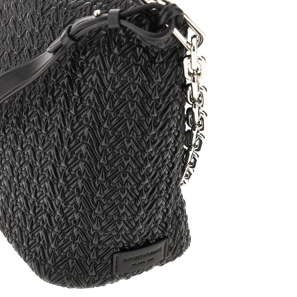 Faux nappa leather medium hobo bag