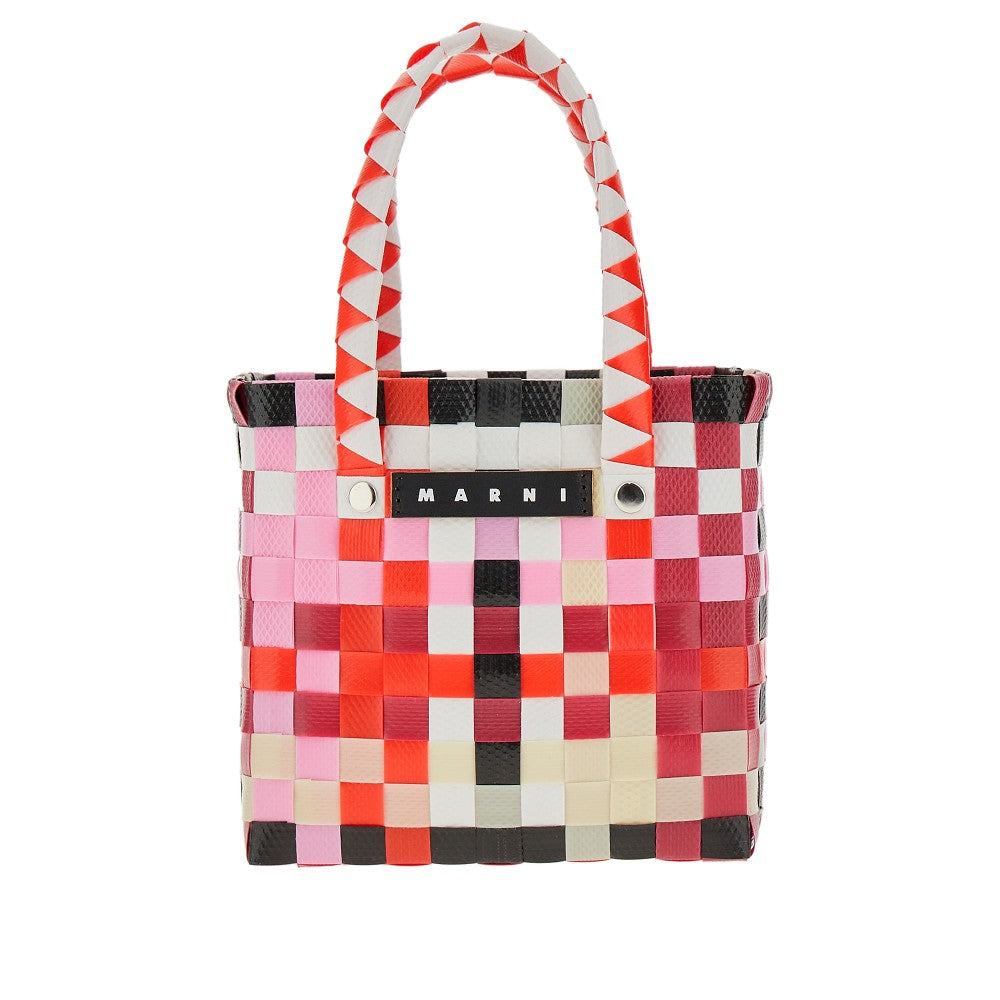 Woven mini basket bag