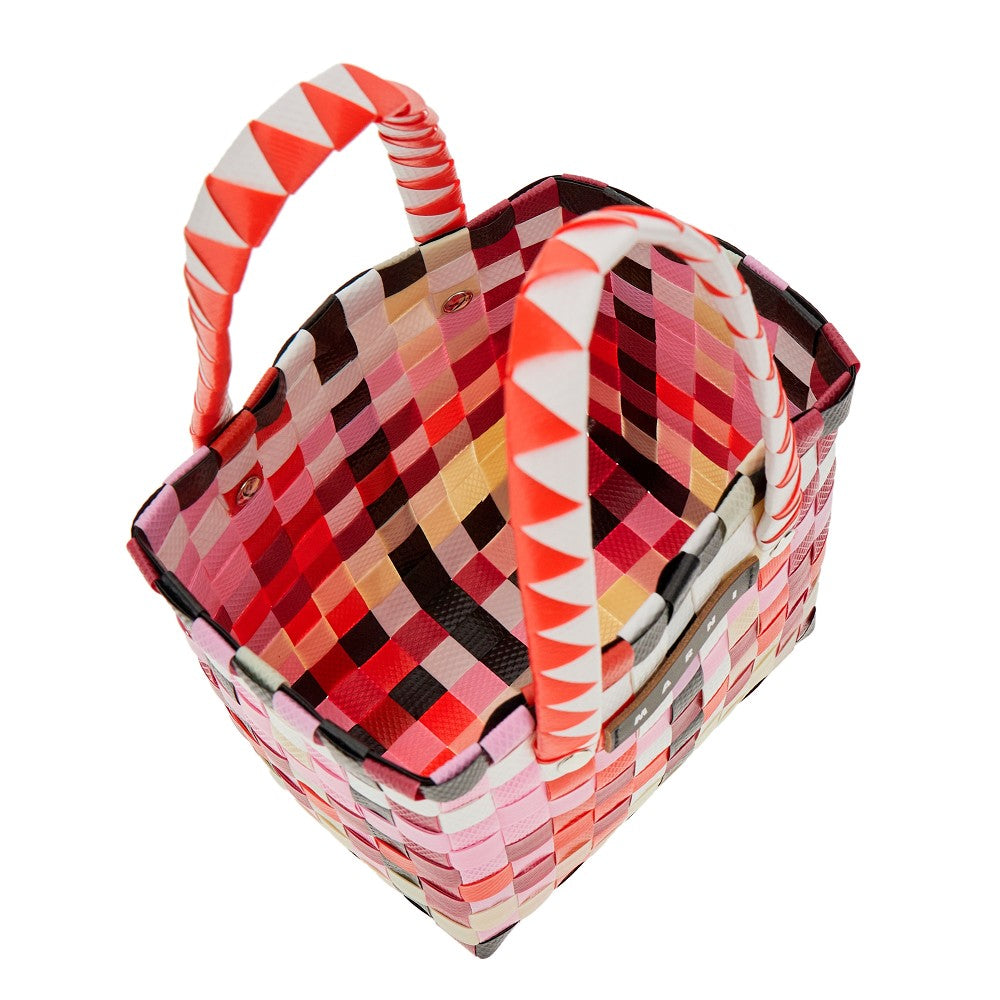Woven mini basket bag