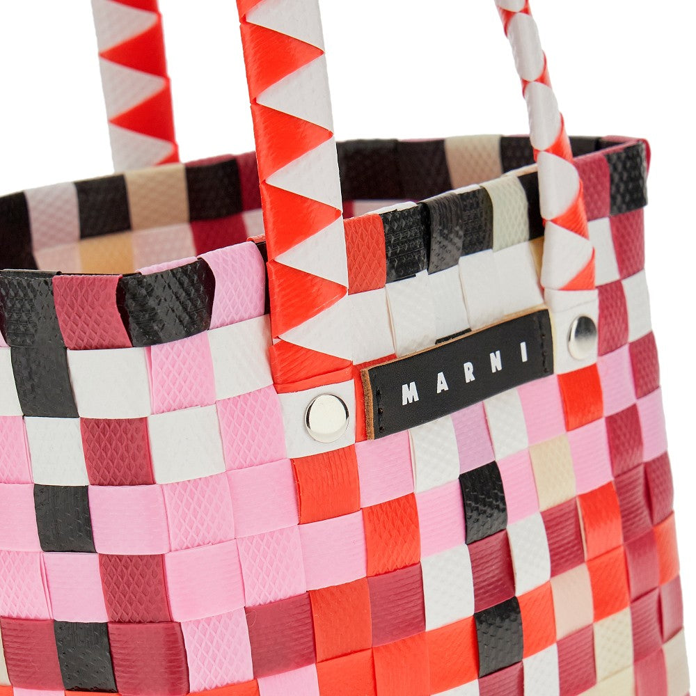 Woven mini basket bag