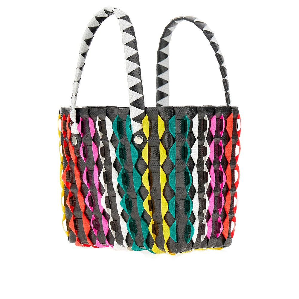 Woven mini basket bag