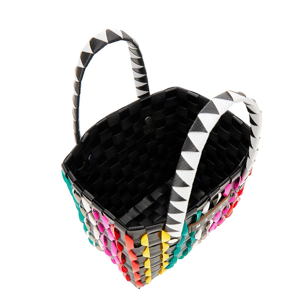 Woven mini basket bag