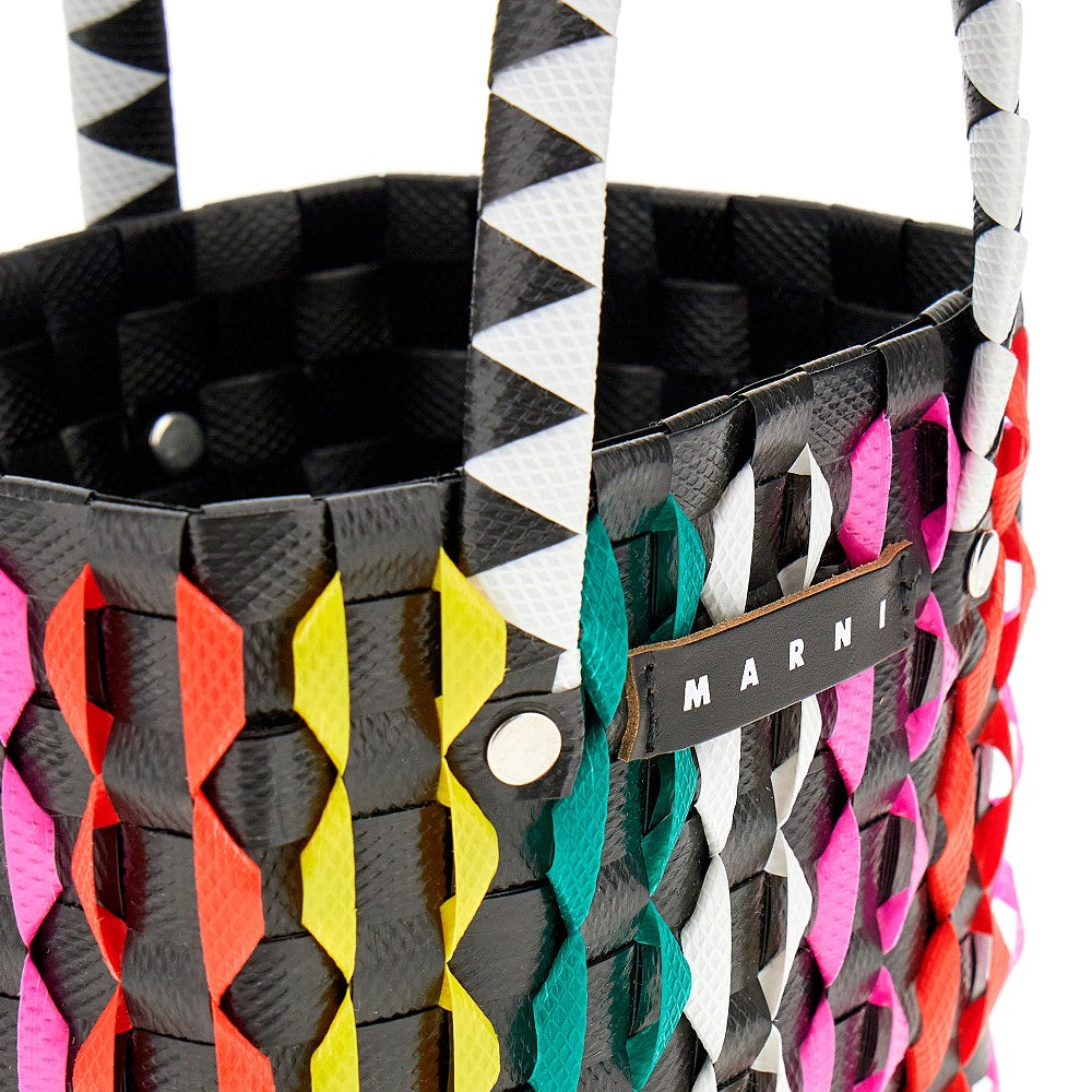 Woven mini basket bag